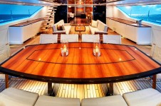 Sailing Yacht Kokomo III - The Aft Deak Cockpit in the evening